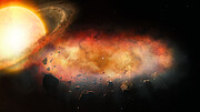 Massive Cloud With Metallic Winds Discovered Orbiting Mystery Object