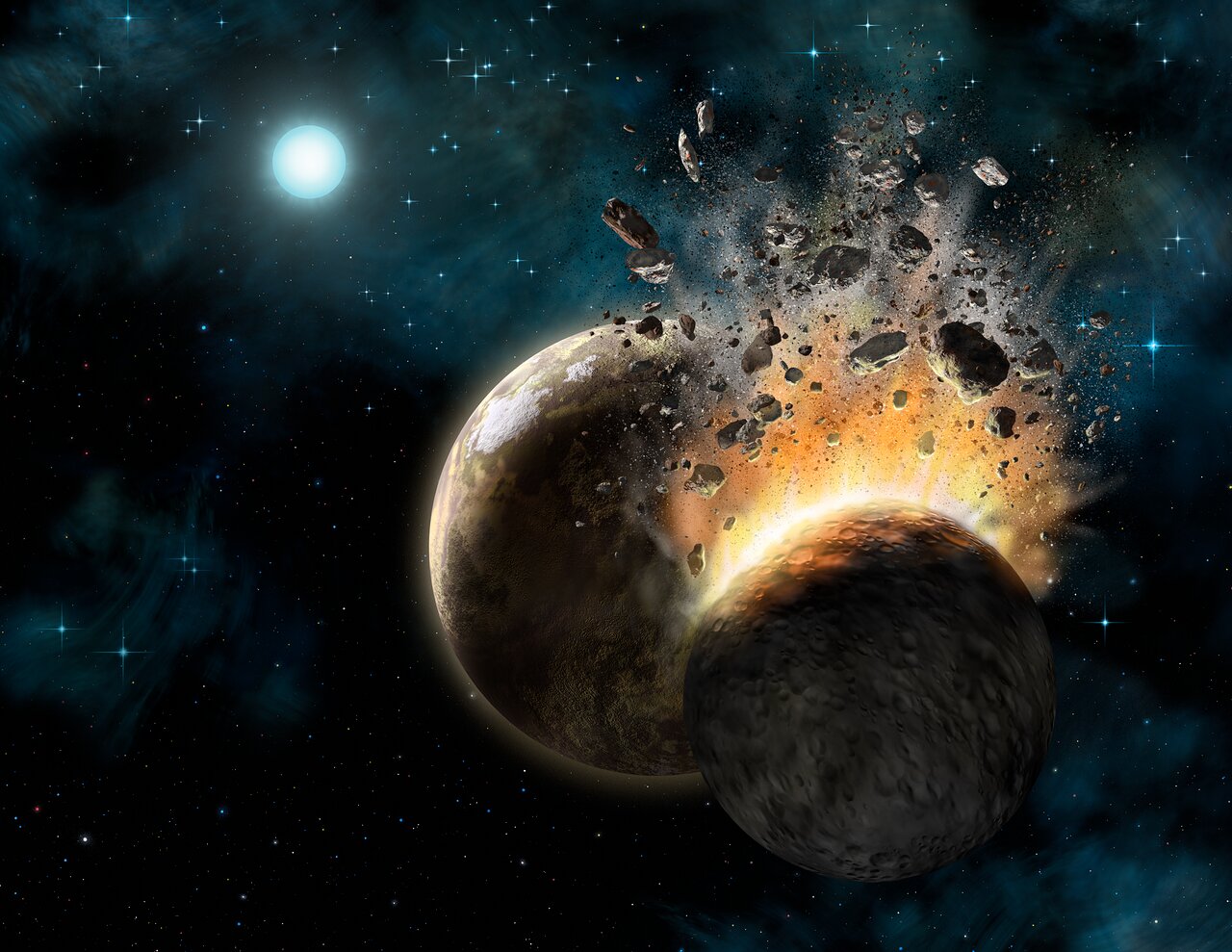 Astronomers Spot Evidence for Colliding Planet Embryos in Famous